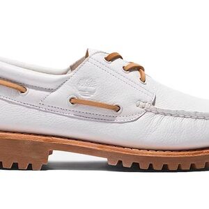 Timberland White and Tan Boat Shoes